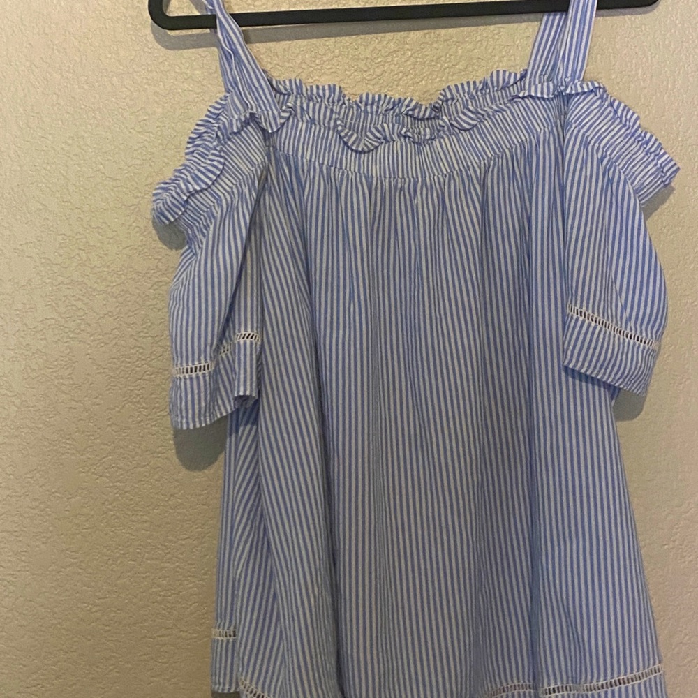 Off the shoulder striped top